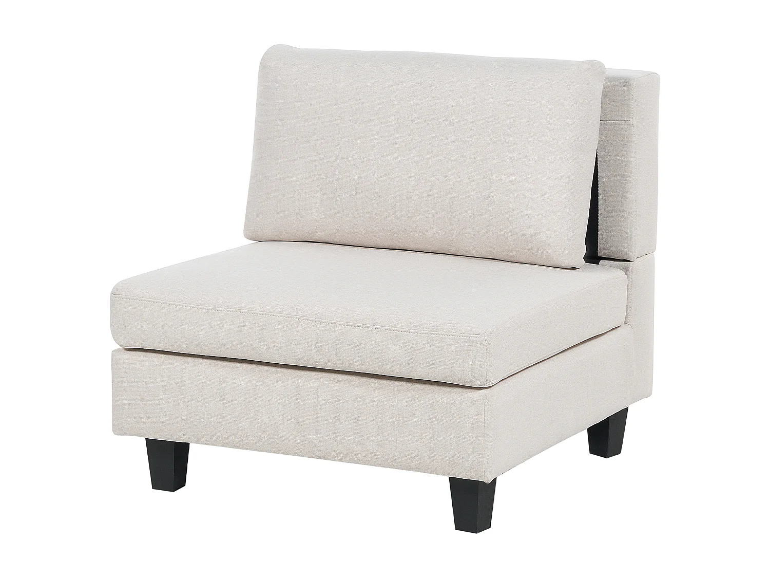 UNSTAD Tessuto Beige chiaro con ottomana 5 posti