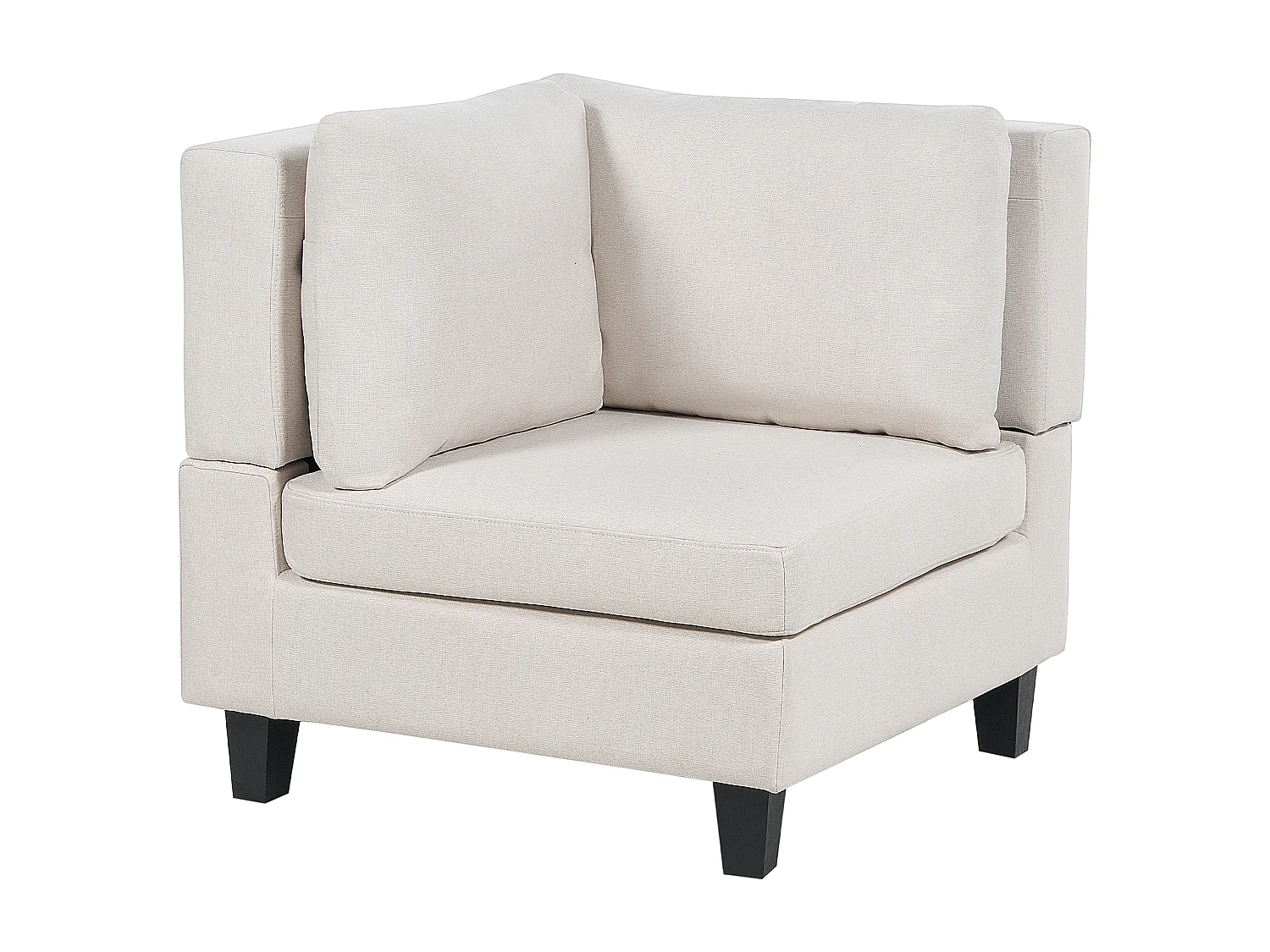 UNSTAD Tessuto Beige chiaro con ottomana 5 posti
