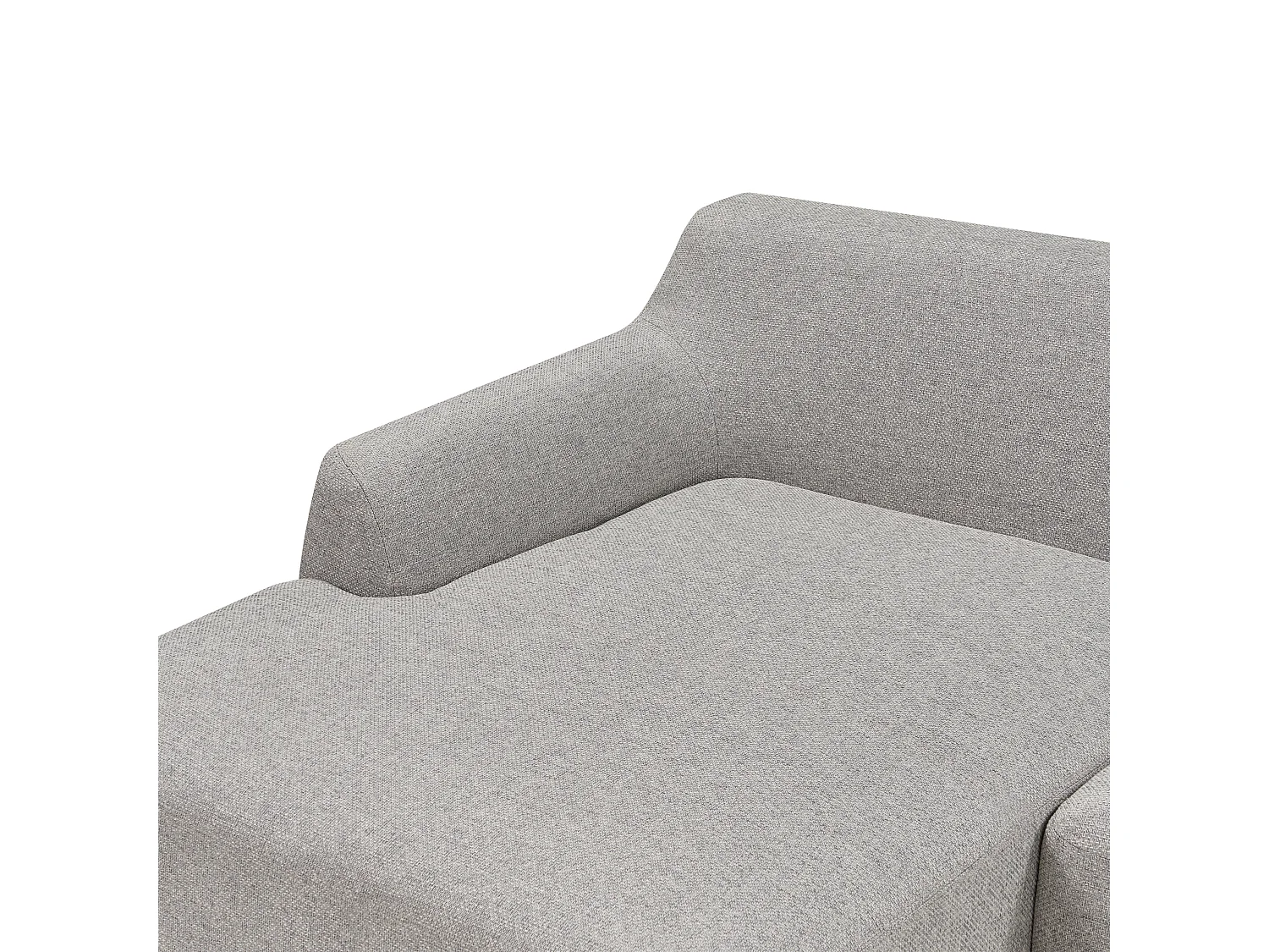 Canapé d'Angle à gauche Pieds en Bois Meuble Coin de Salon en Tissu Polyester Gris Sosjo