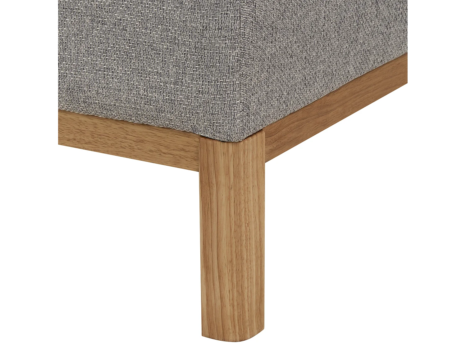 Canapé d\'Angle à gauche Pieds en Bois Meuble Coin de Salon en Tissu Polyester Gris Sosjo