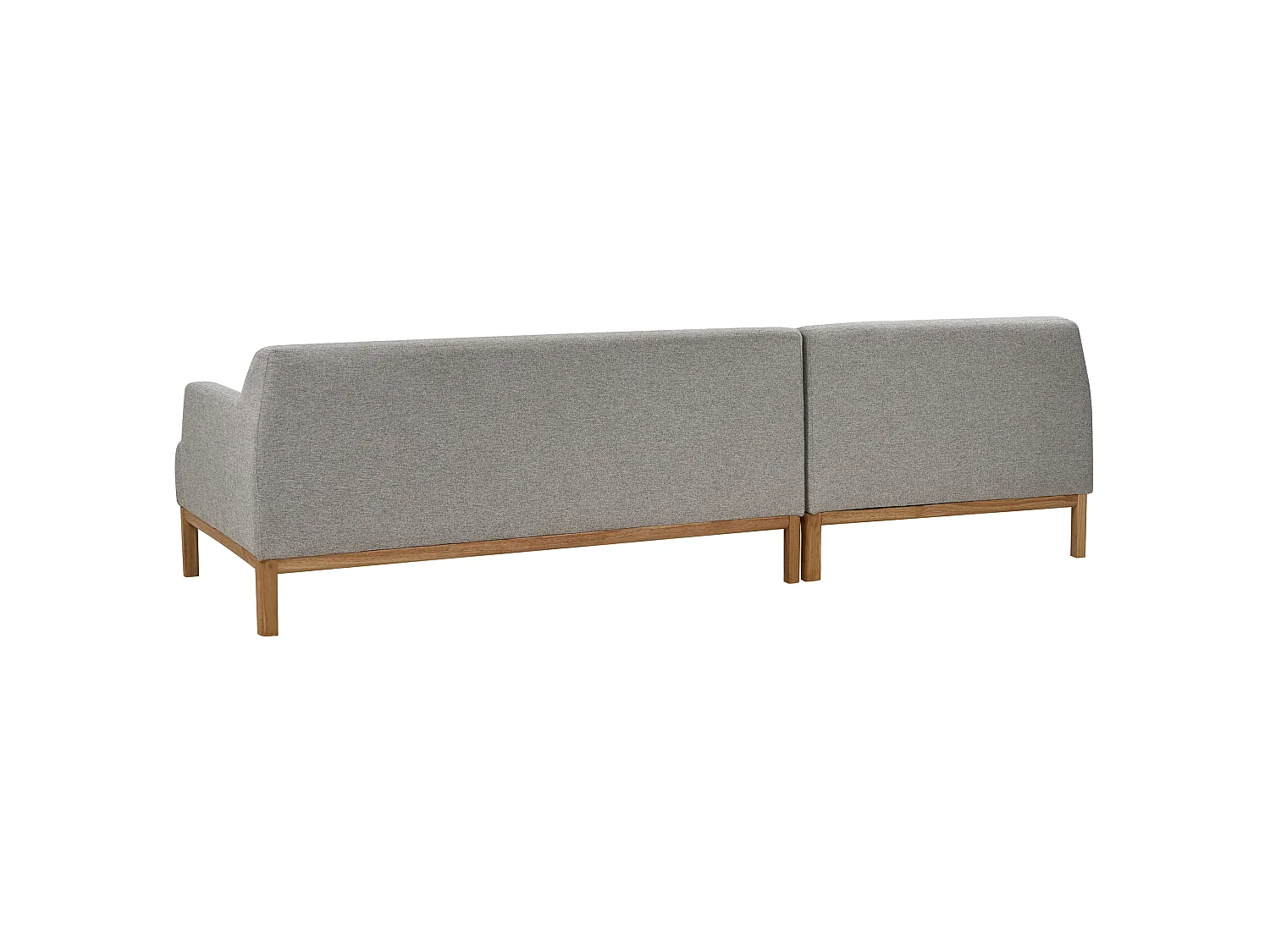 Corner Sofa 3 Seater SOSJO Fabric Light Grey Right Hand