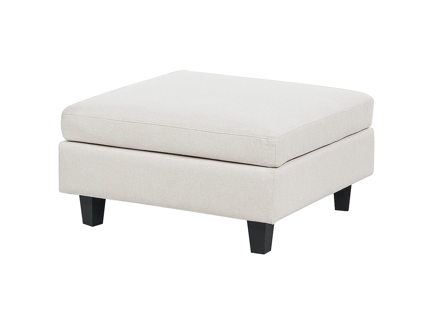 Canapé d'angle modulable UNSTAD Tissu Beige clair avec ottoman 4 places Côté gauche
