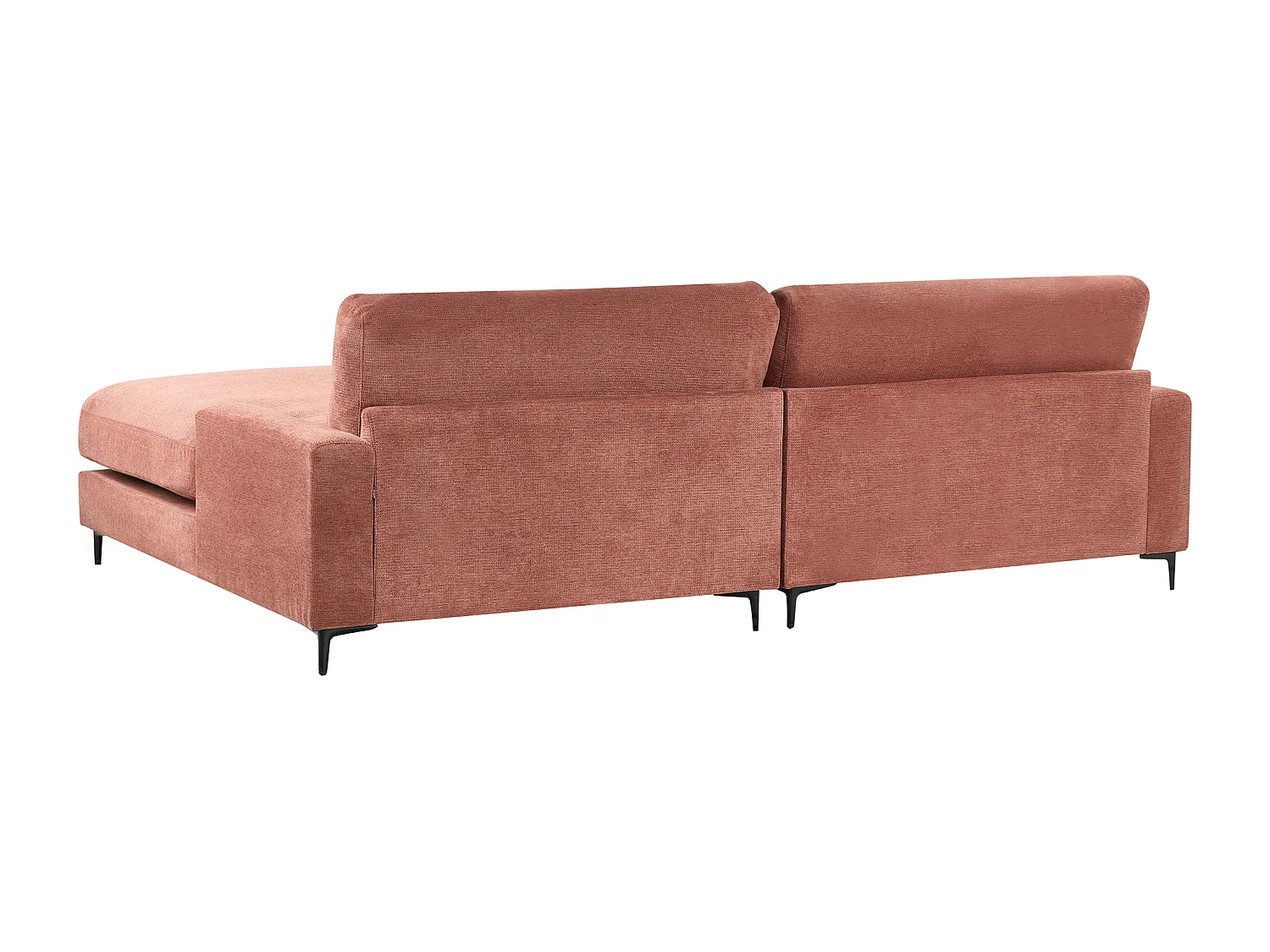 Sofá de canto MALOY Tecido Vermelho 3 lugares à esquerda