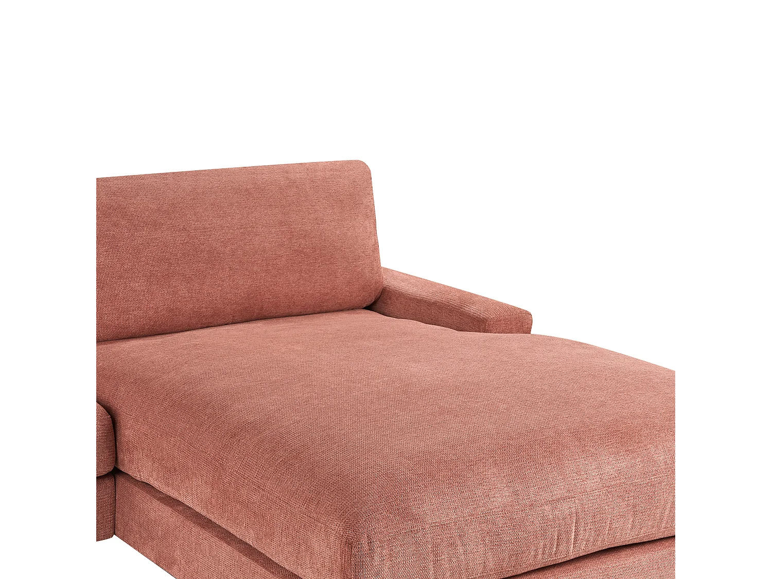 Divano angolare MALOY Tessuto Rosso 3 posti Lato Sinistro