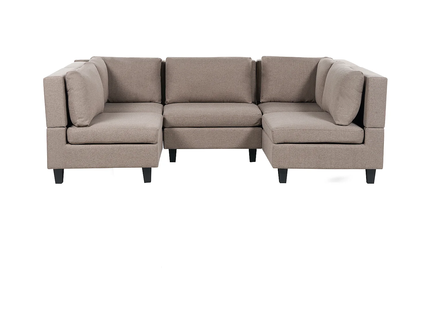 Modulaire U-vormige bank UNSTAD Stof Bruin 5-zitter