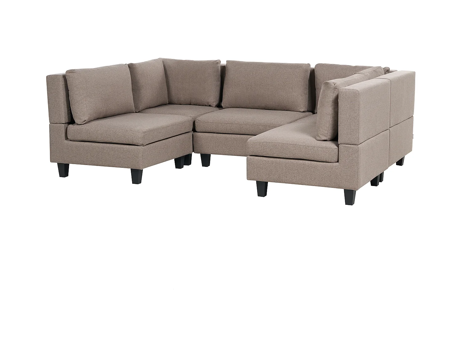 Modulaire U-vormige bank UNSTAD Stof Bruin 5-zitter
