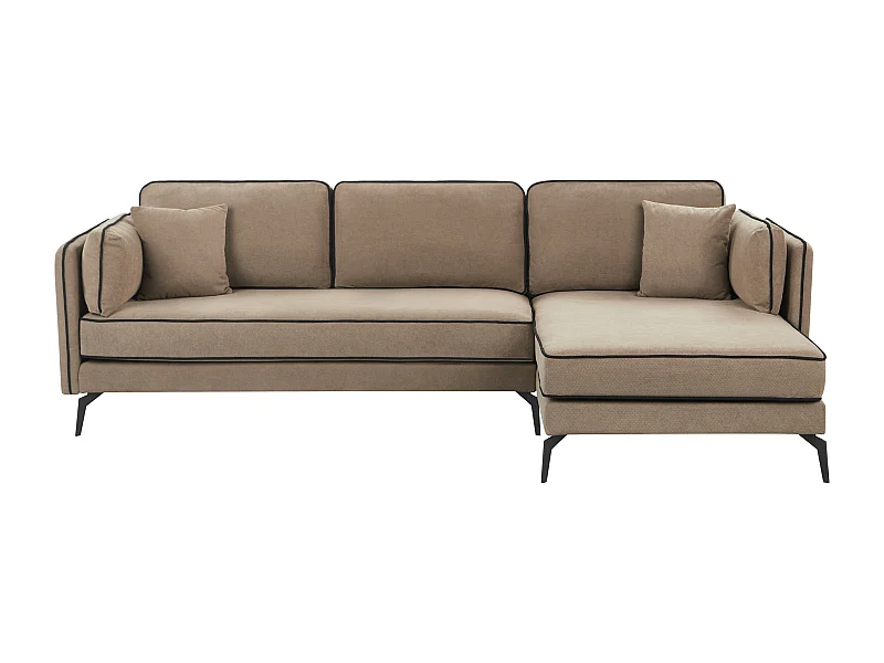 Ecksofa ALTAN Stoff Hellbraun 3-Sitzer linksseitig