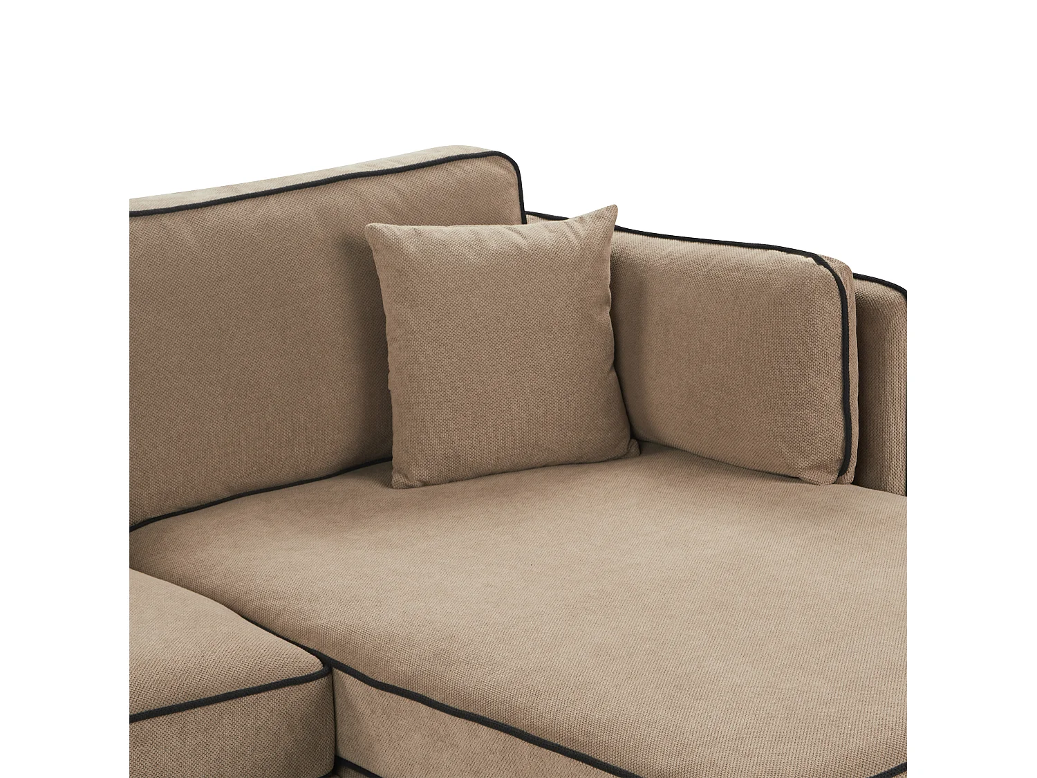 Narożnik ALTAN Jasnobrązowy dla 3 osób Lewostronny