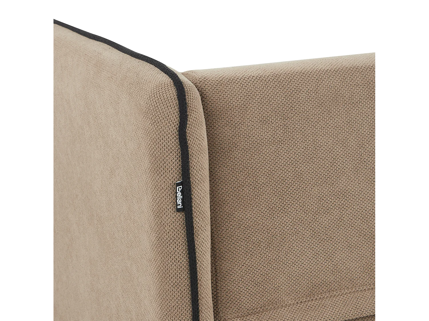 Canapé d\'angle 3 places ALTAN Tissu Marron clair Côté droite