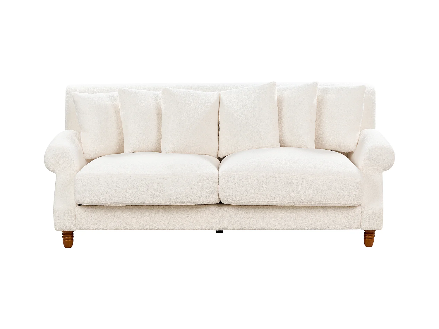 Canapé 2 places EIKE Bouclé Blanc cassé