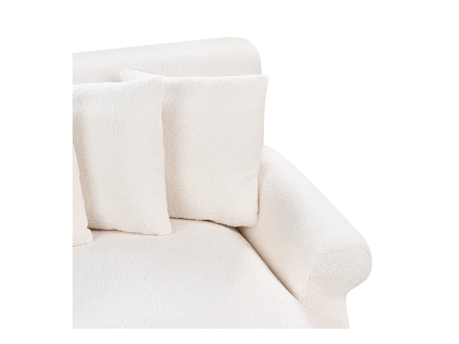 Canapé 2 places EIKE Bouclé Blanc cassé