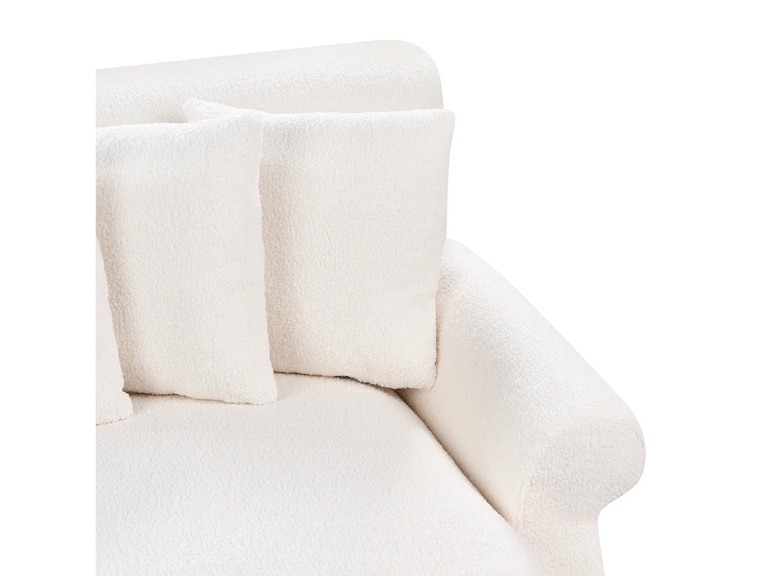 Canapé 2 places EIKE Bouclé Blanc cassé