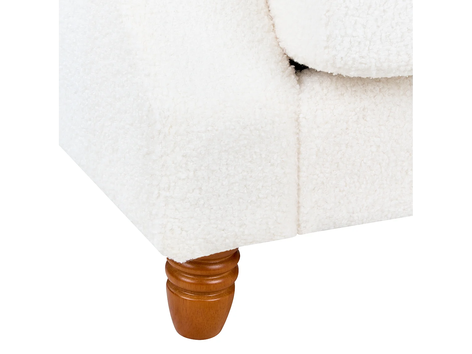 Canapé 2 places EIKE Bouclé Blanc cassé