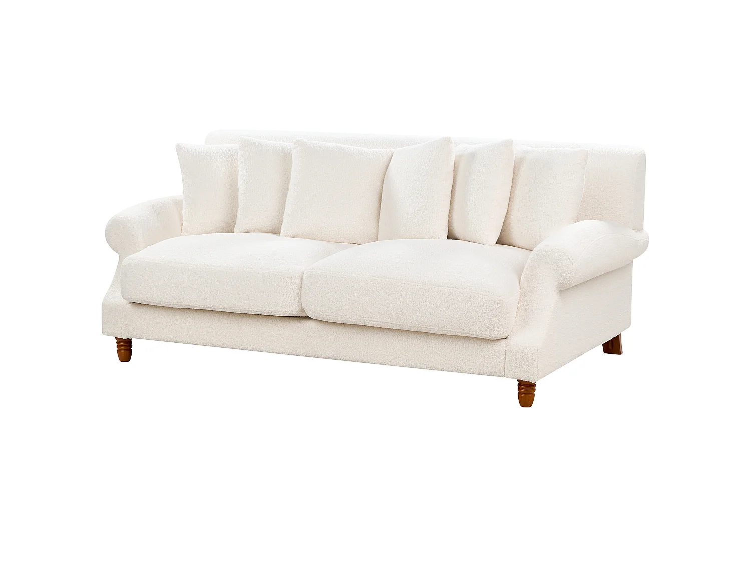 Sofa EIKE Bouclé Cremeweiss 2-Sitzer