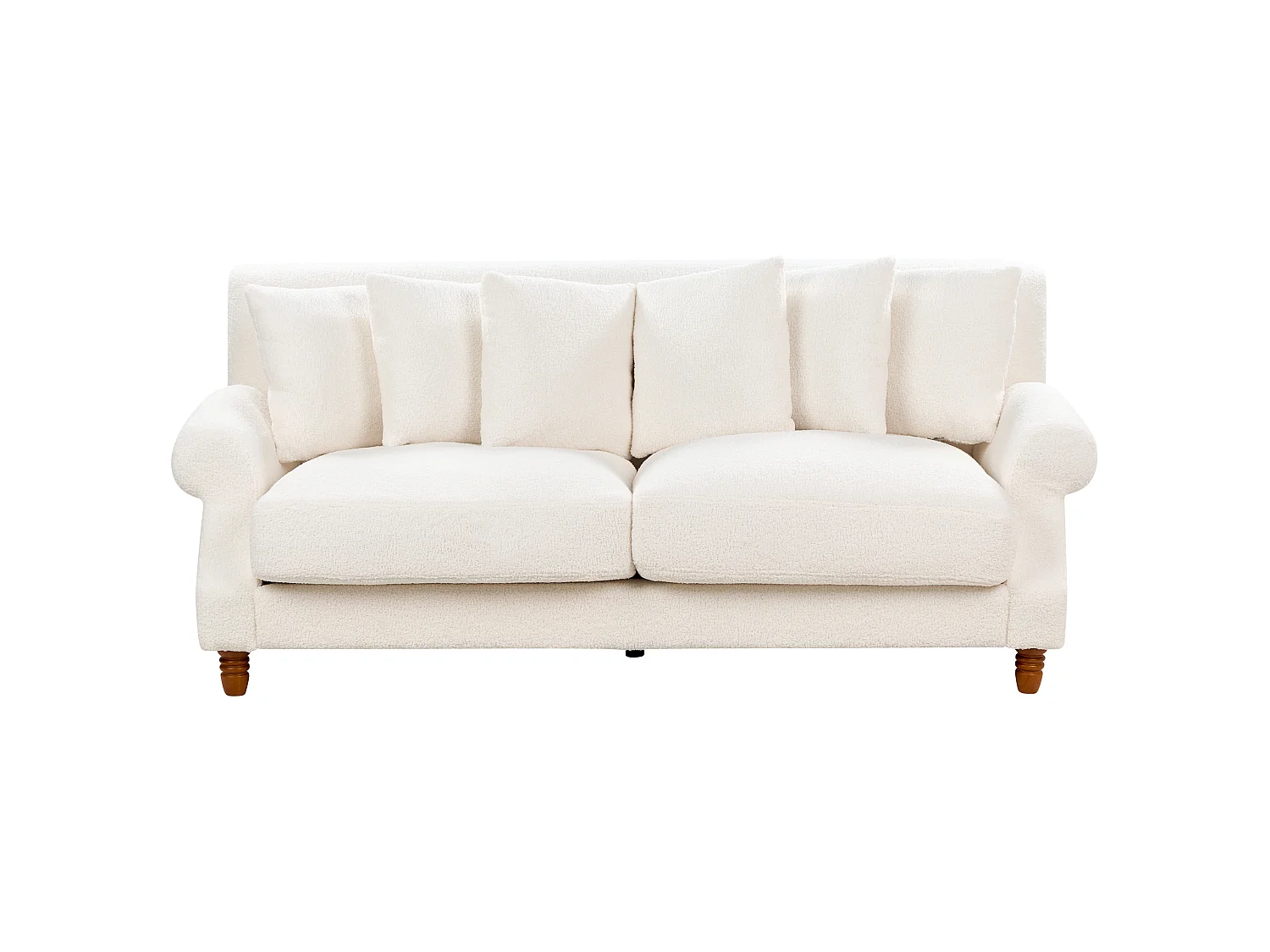 Sofa EIKE Bouclé Cremeweiss 2-Sitzer
