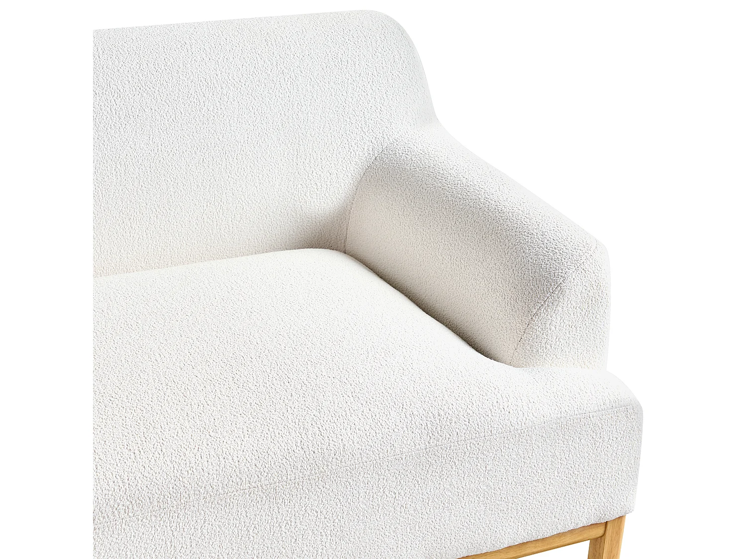 Canapé 3 places SOSJO Bouclé Blanc cassé