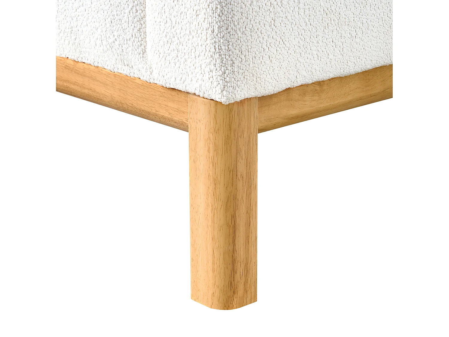 Canapé 3 places SOSJO Bouclé Blanc cassé