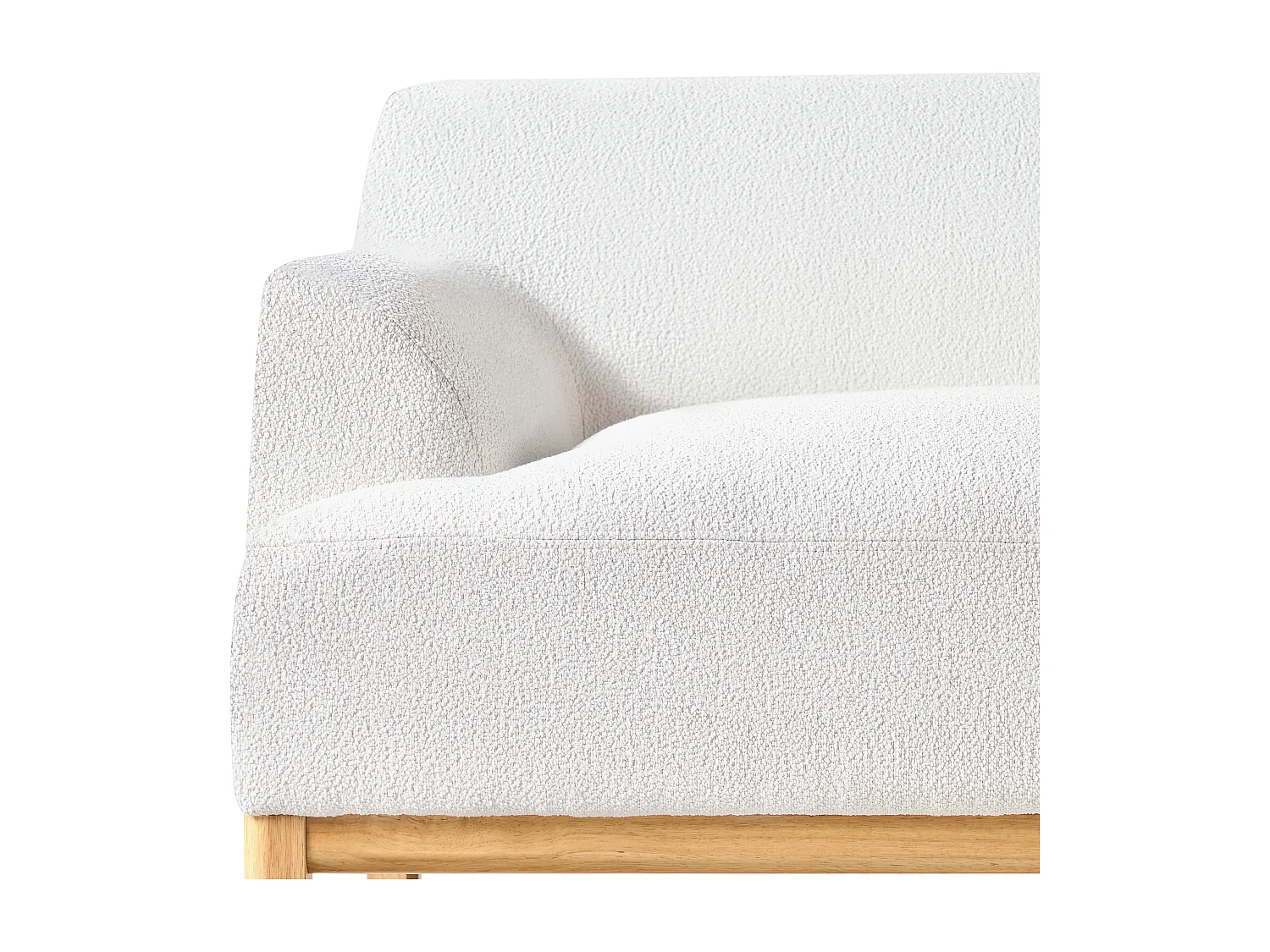 Sofa SOSJO Boucle Złamana biel dla 3 osób