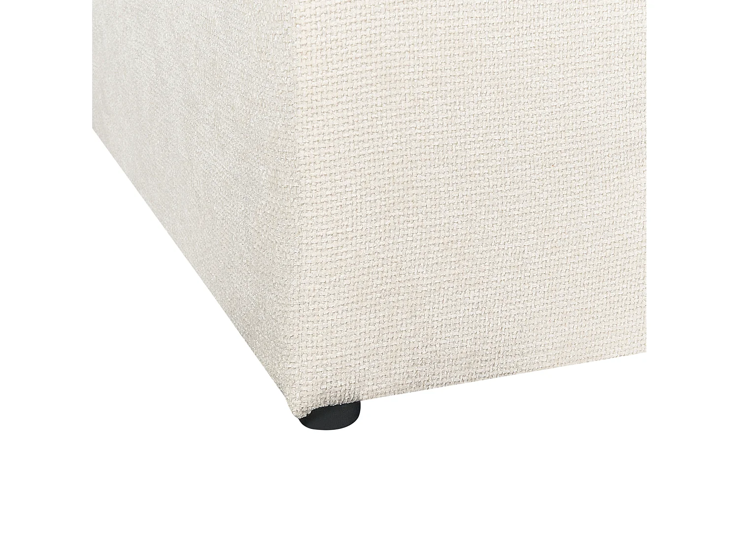 3-Sitzer Sofa Stoffbezug creme weiß mit Armlehnen dicken Kissen Glorvika II