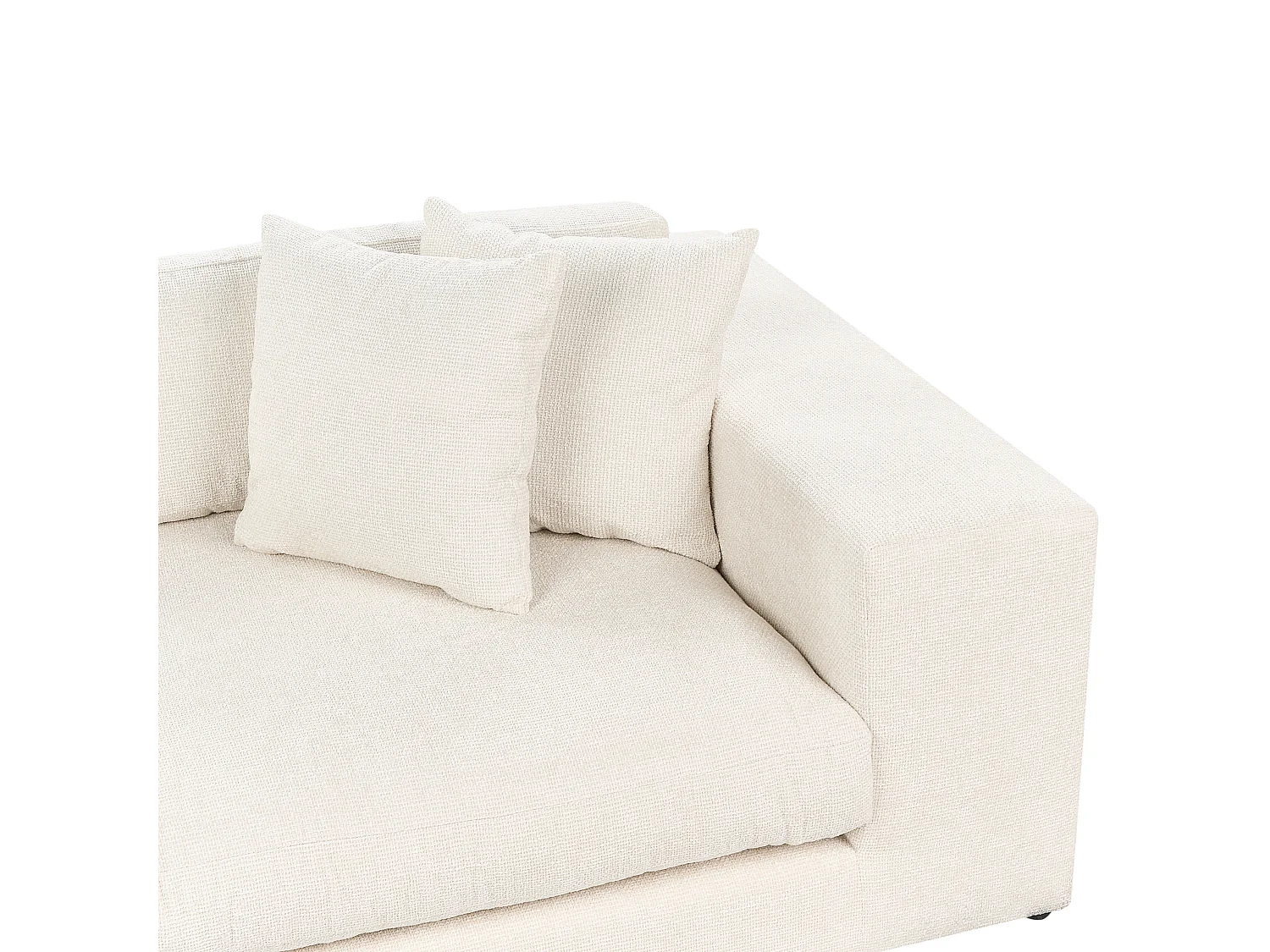 Sofá GLORVIKA II Tecido Branco creme 3 lugares