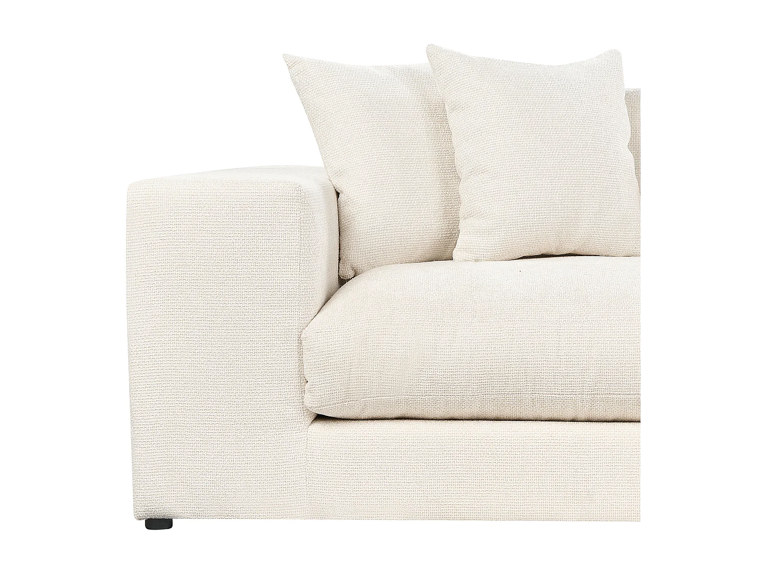 Sofa GLORVIKA II Stoff Cremeweiss mit Fussstütze 3-Sitzer