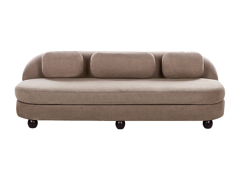 Canapé 3 places FANSEN Tissu Marron clair