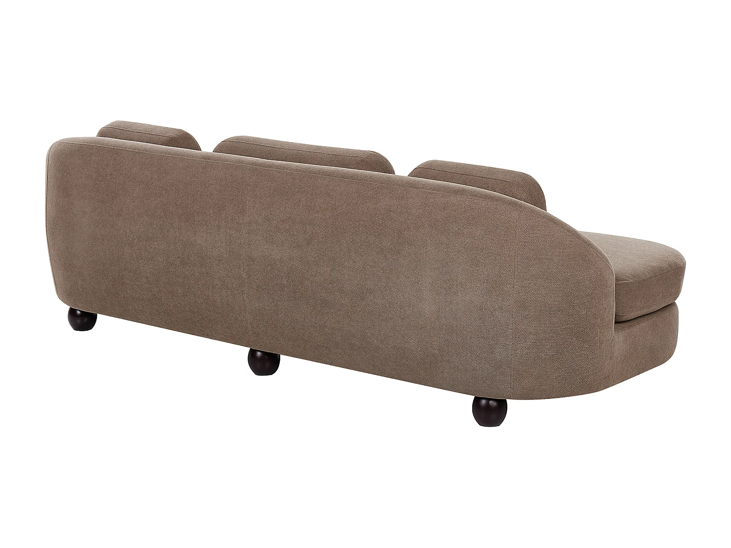 Canapé 3 places FANSEN Tissu Marron clair