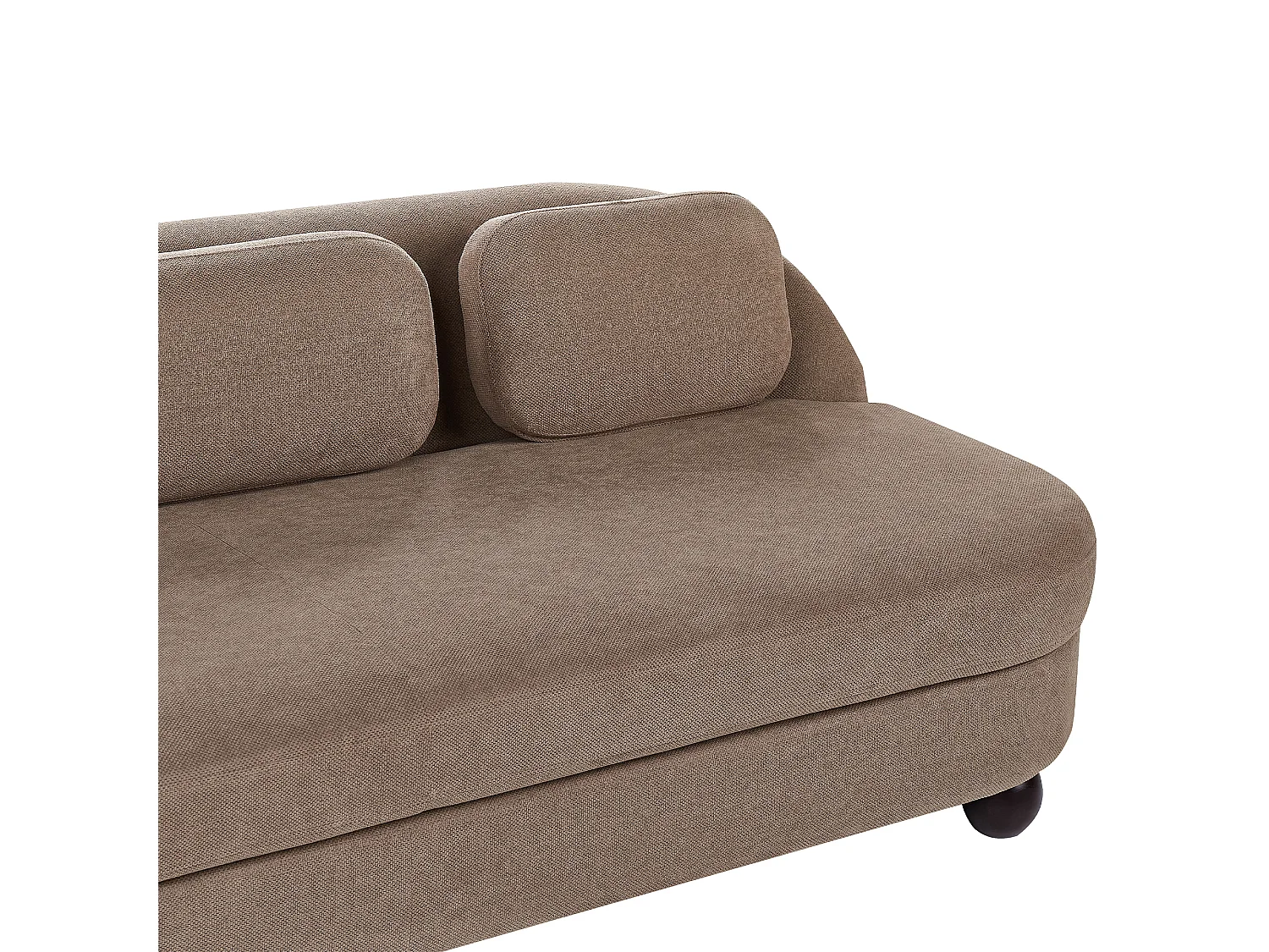 Canapé 3 places FANSEN Tissu Marron clair