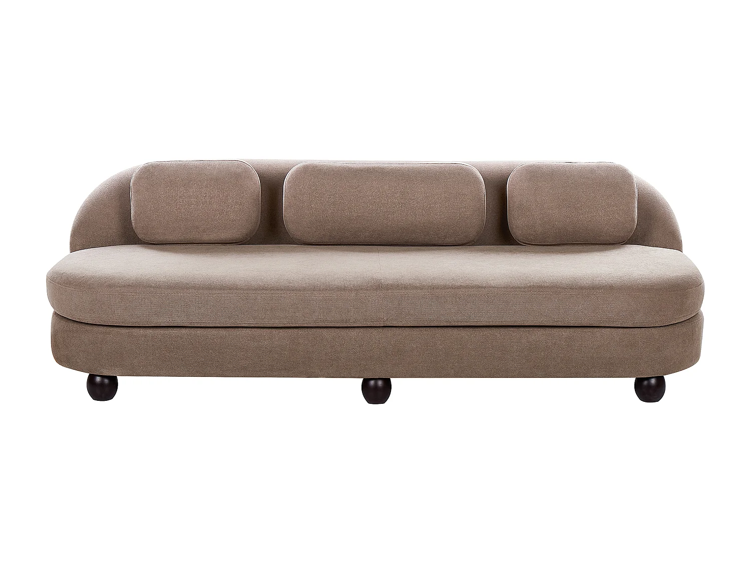 Divano FANSEN Tessuto Marrone chiaro 3 posti