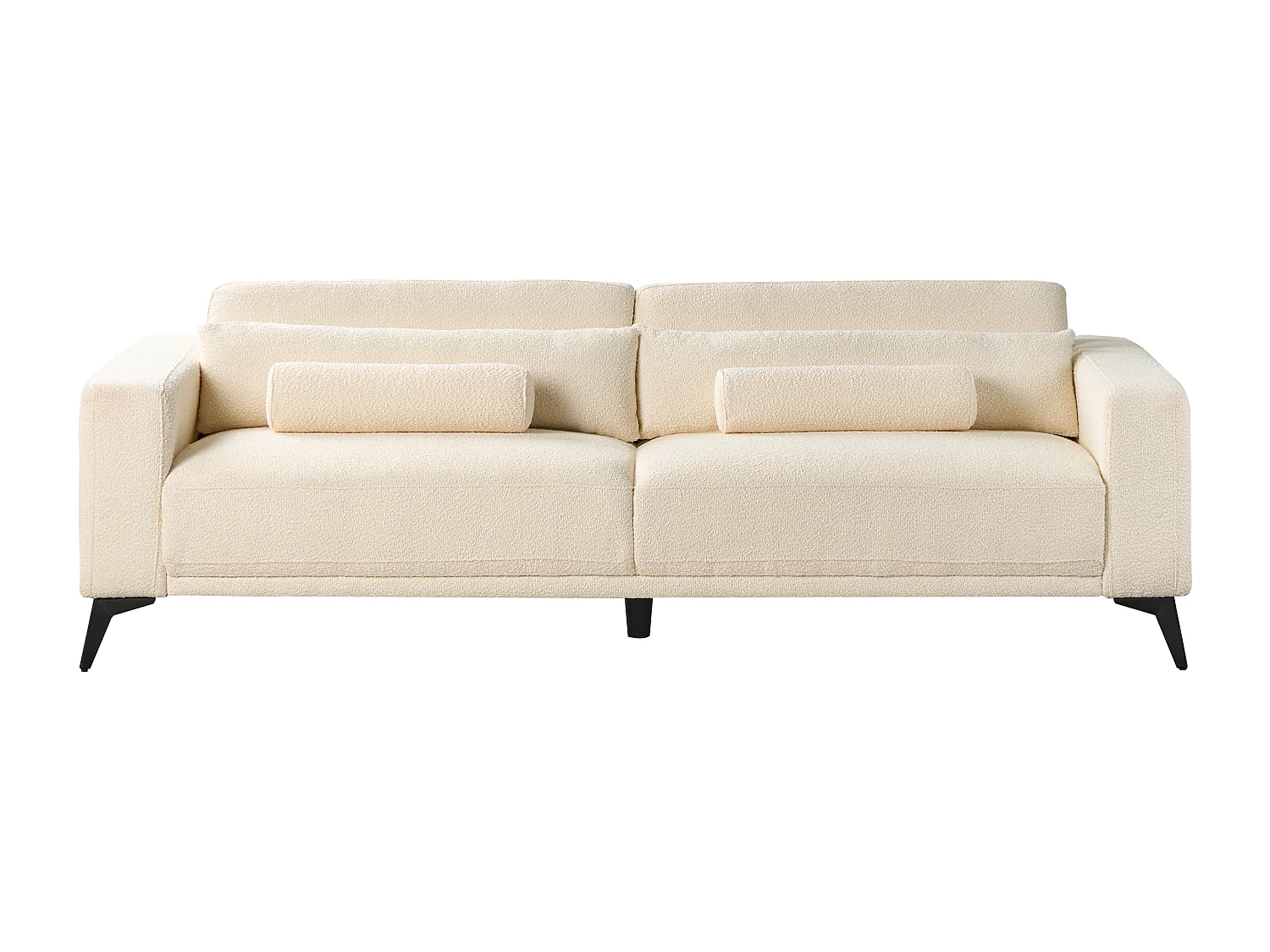 Sofa ANGE Bouclé Cremeweiss 3-Sitzer