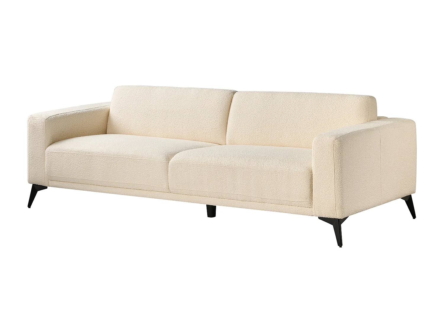 Sofa ANGE Bouclé Cremeweiss 3-Sitzer