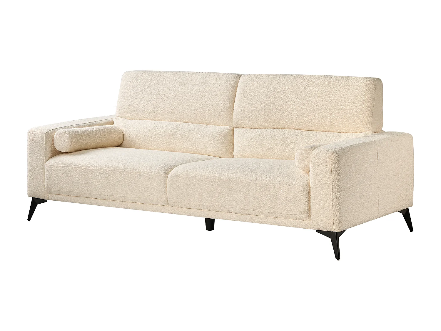 Sofa ANGE Bouclé Cremeweiss 3-Sitzer