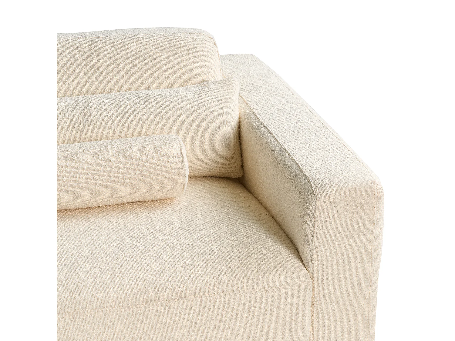 Sofa ANGE Bouclé Cremeweiss 3-Sitzer