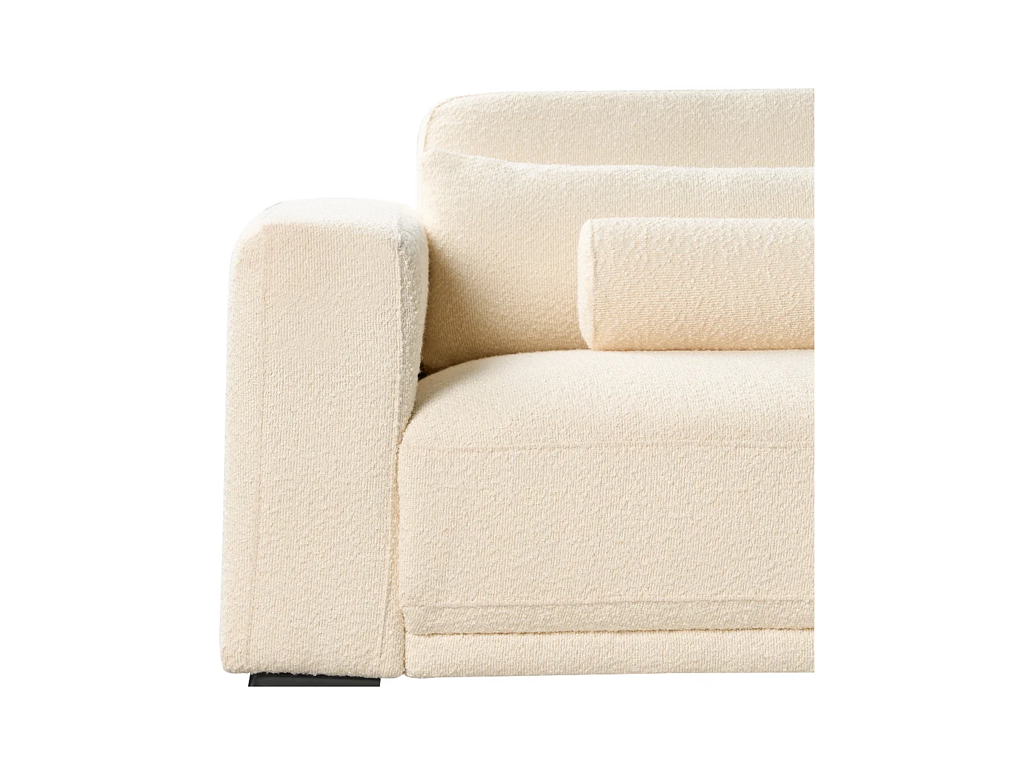 Canapé 3 places ANGE Bouclé Blanc cassé