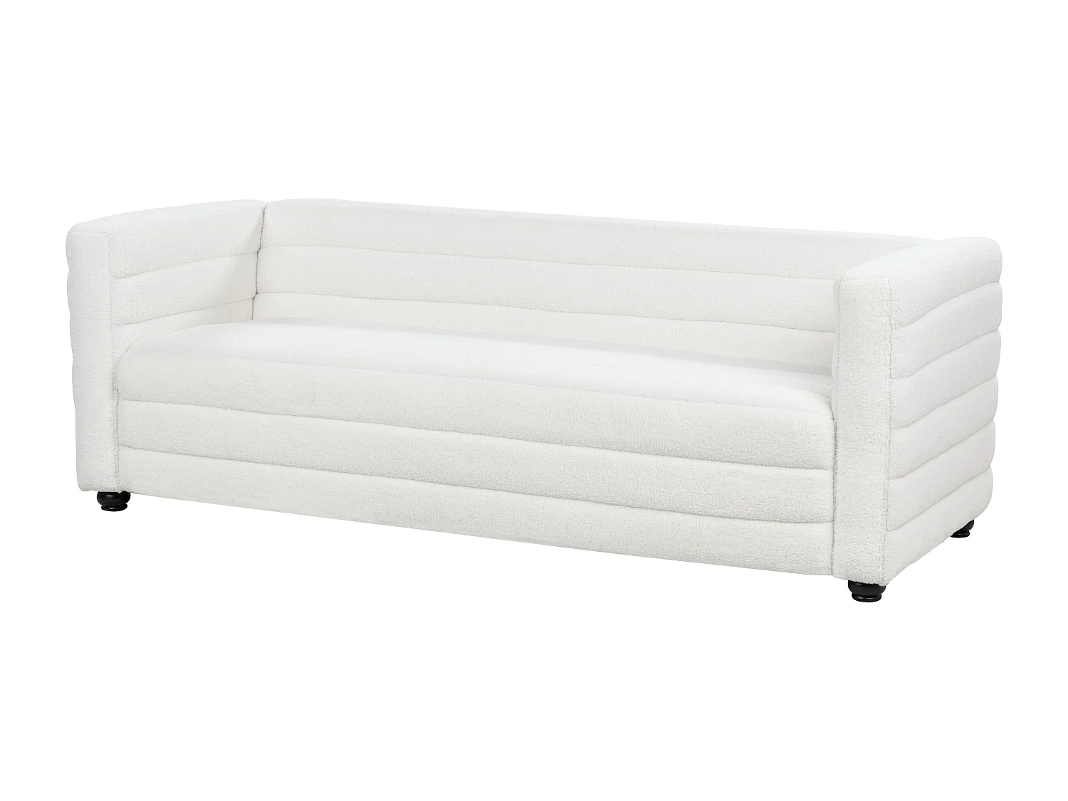 Canapé 3 places HOFN Bouclé Blanc cassé