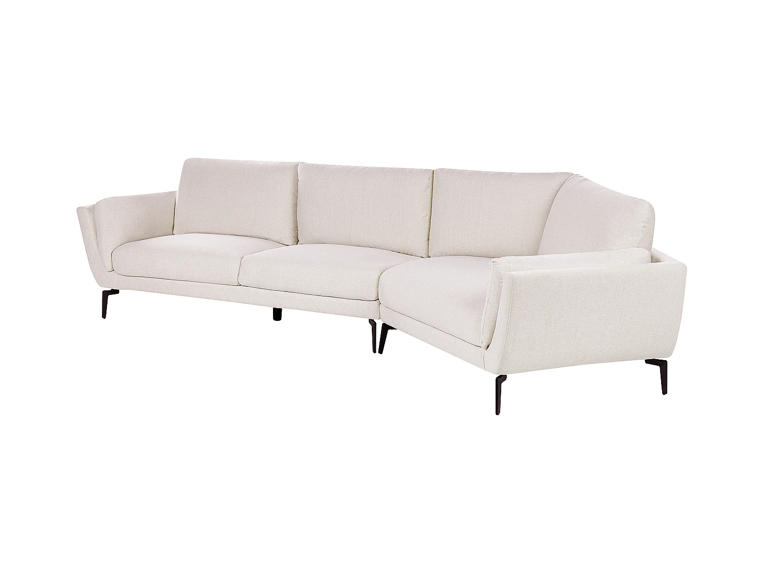 Canapé 3 places KANSSELI Tissu Beige clair