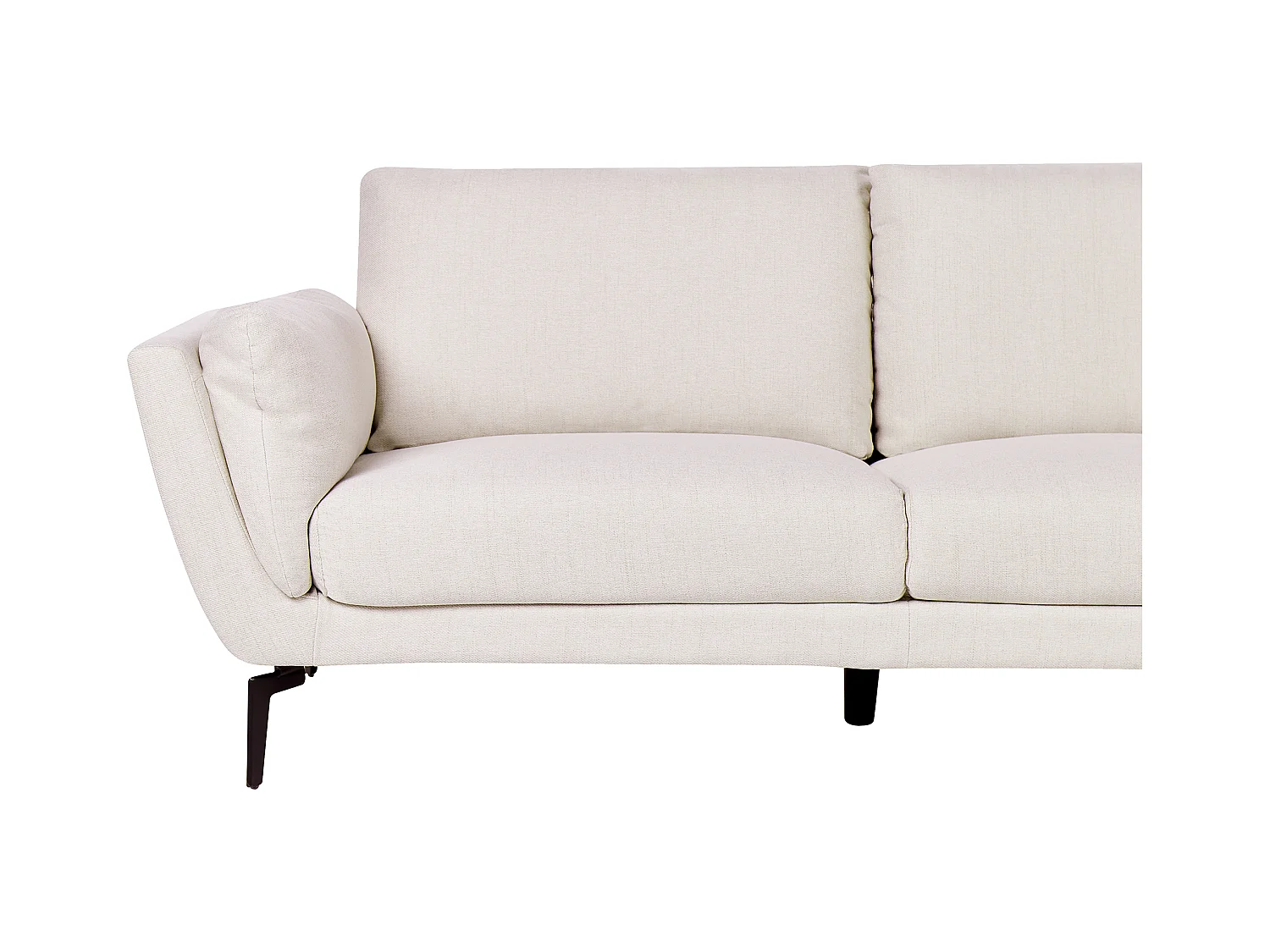 Canapé 3 places KANSSELI Tissu Beige clair