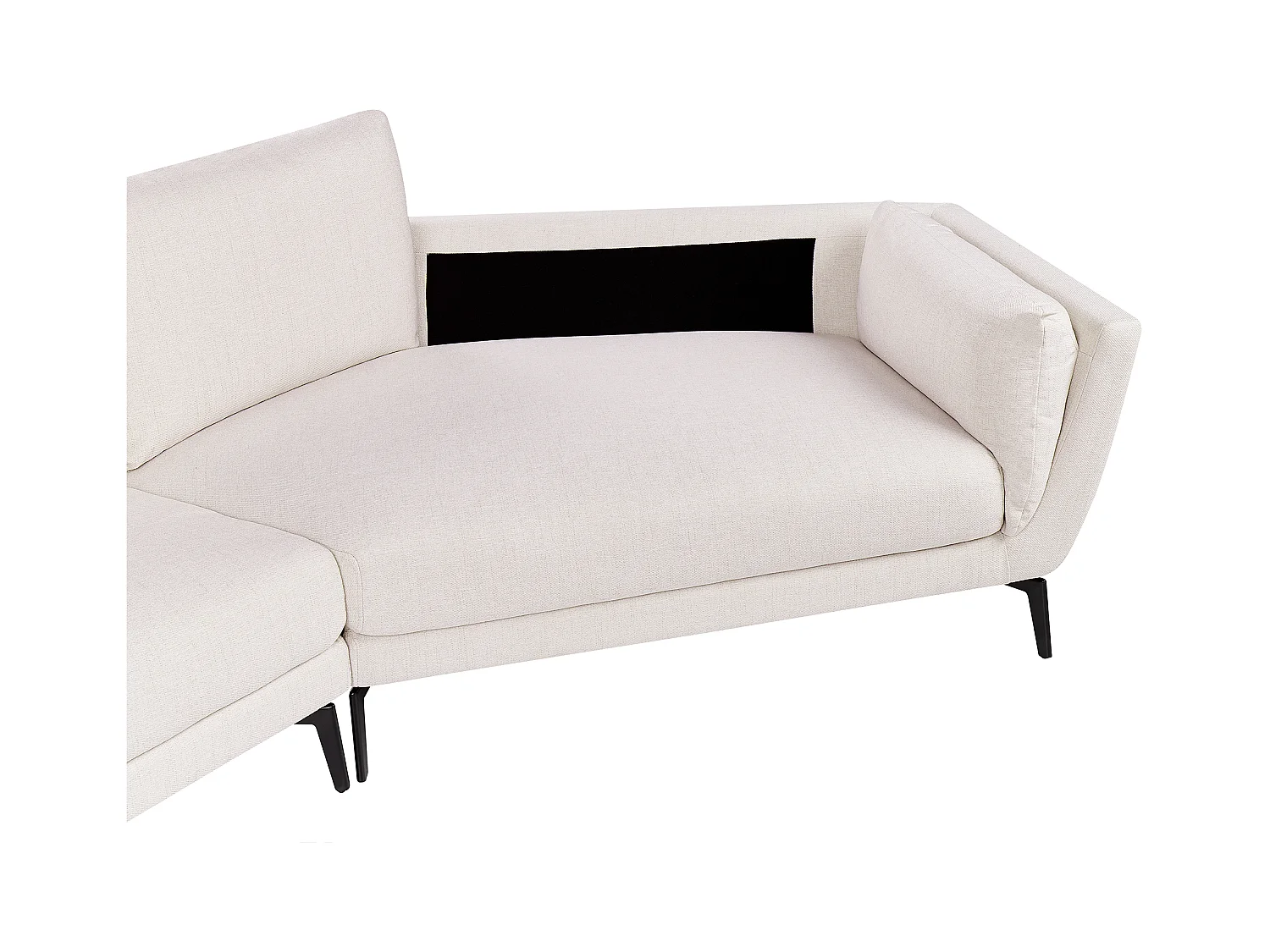 Canapé 3 places KANSSELI Tissu Beige clair