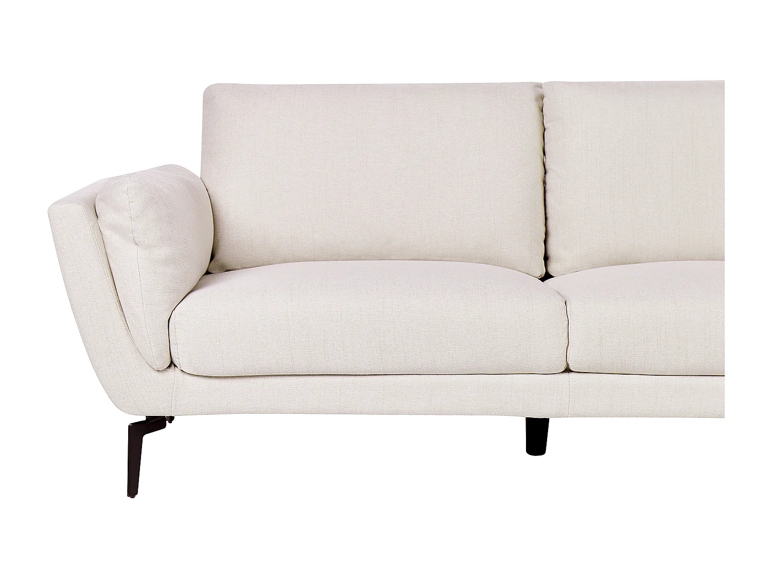 Canapé 3 places KANSSELI Tissu Beige clair