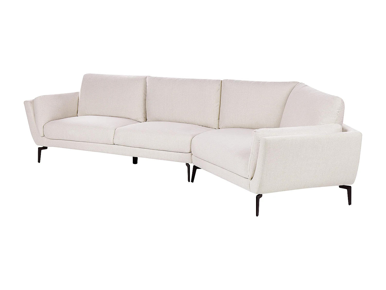 Sofa KANSSELI Stoff Hellbeige 3-Sitzer