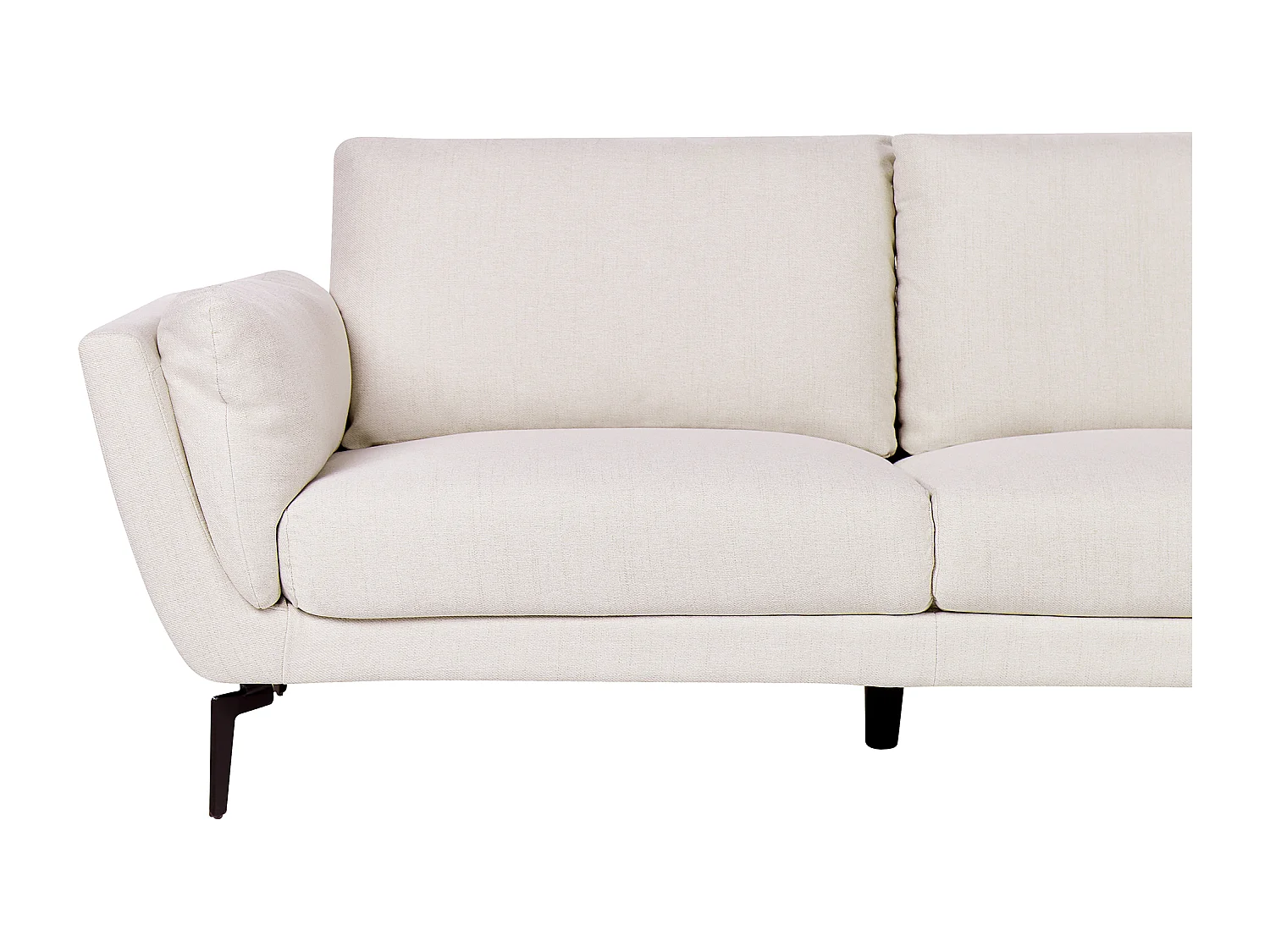 Sofa KANSSELI Stoff Hellbeige 3-Sitzer