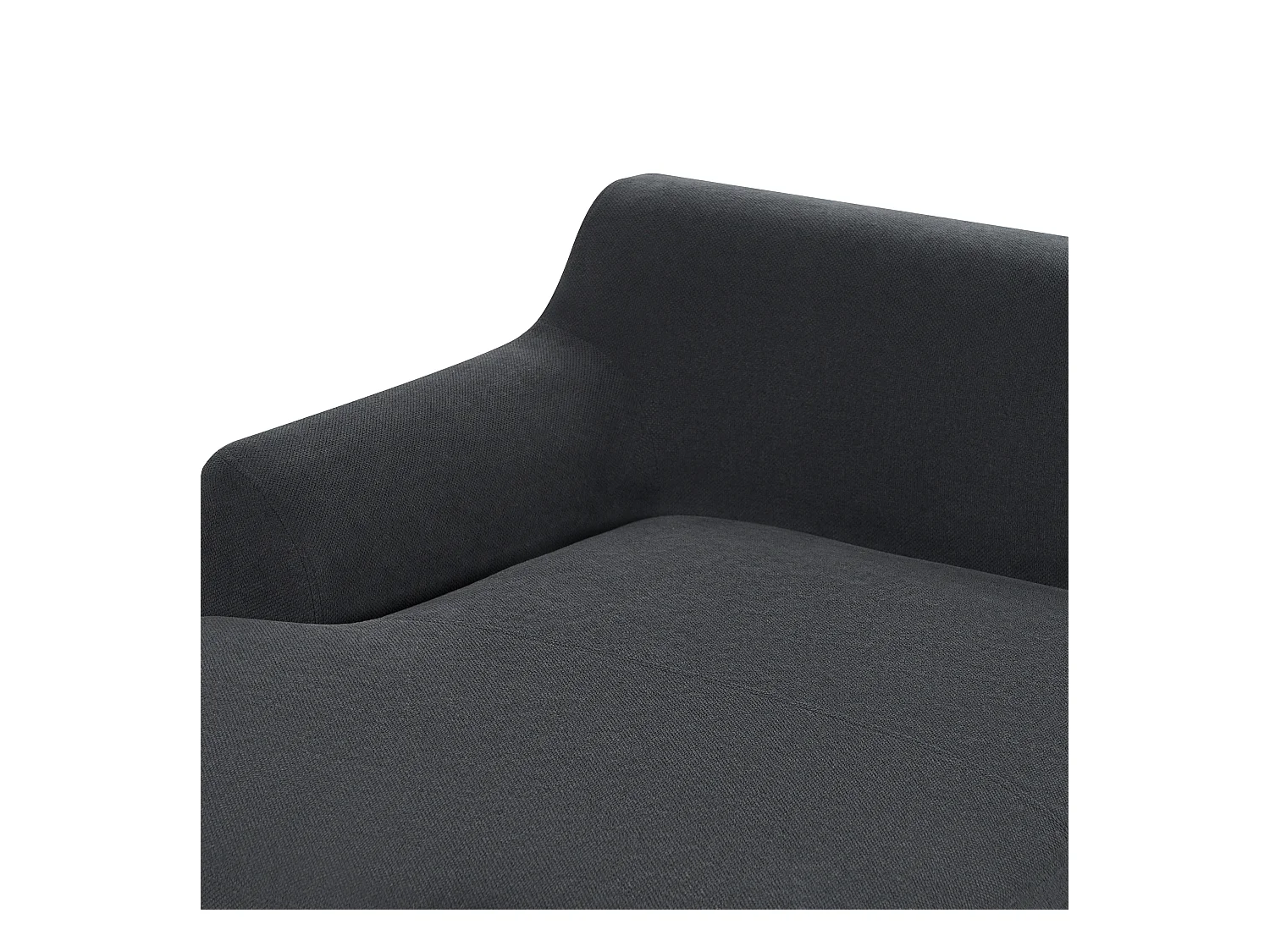 Narożnik SOSJO Czarny dla 3 osób Prawostronny