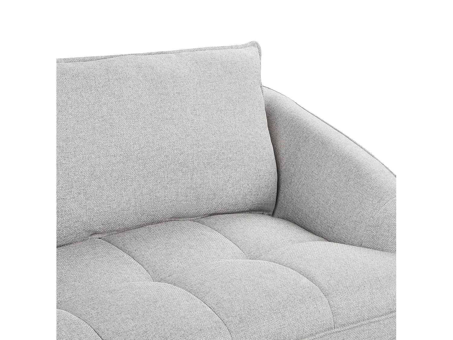 Sofa HOBRO Stoff Grau 3-Sitzer