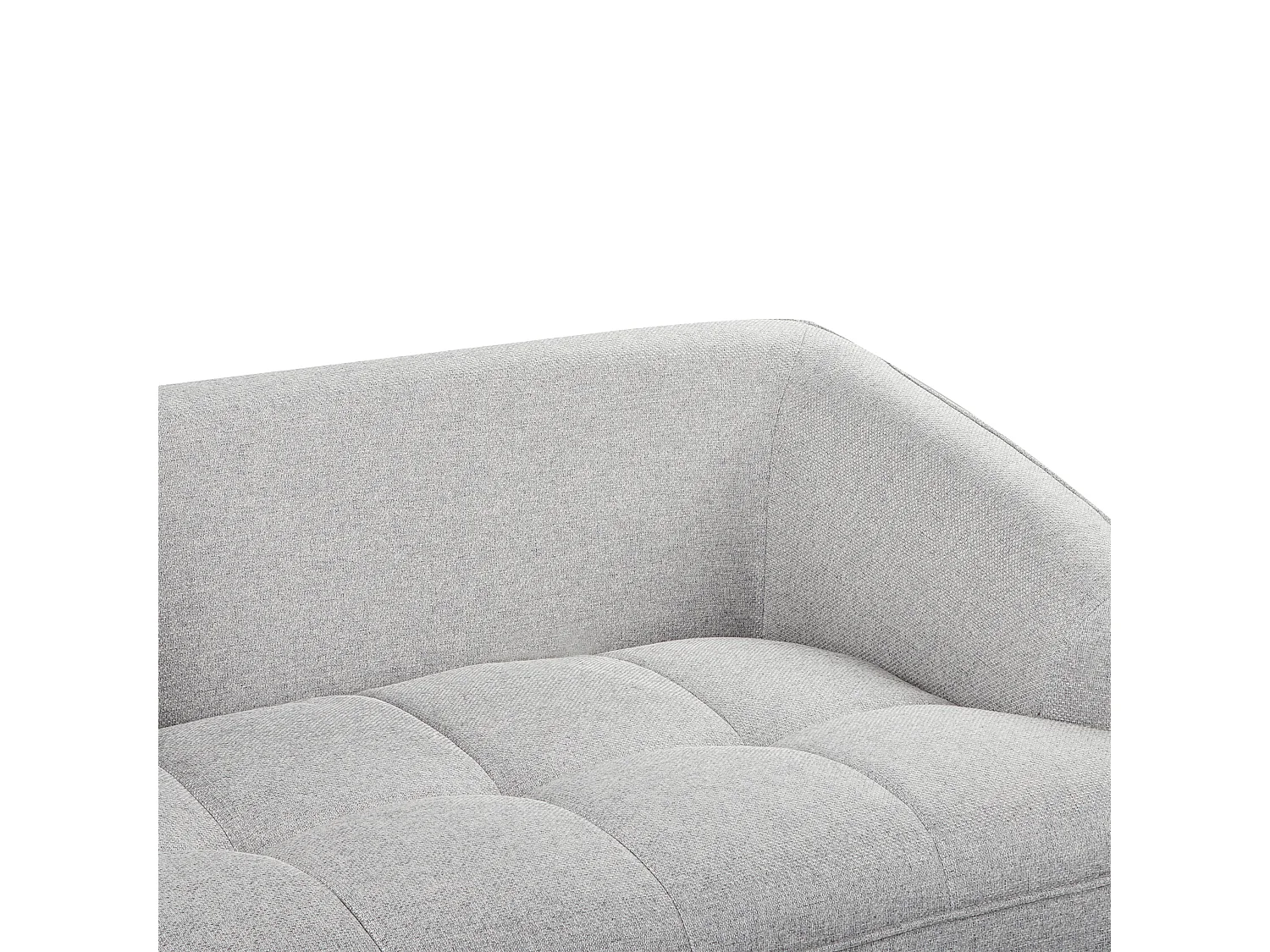 Sofa HOBRO Stoff Grau 3-Sitzer