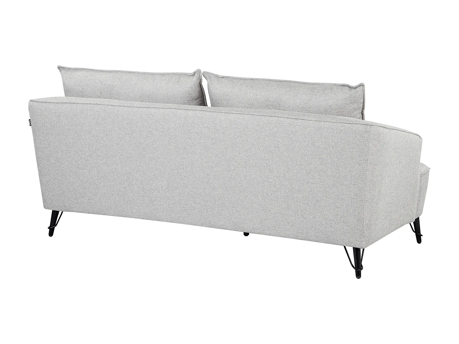 Sofa HOBRO Stoff Grau 3-Sitzer