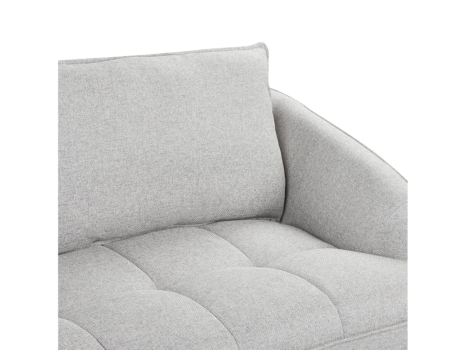 Sofa HOBRO Stoff Grau 3-Sitzer