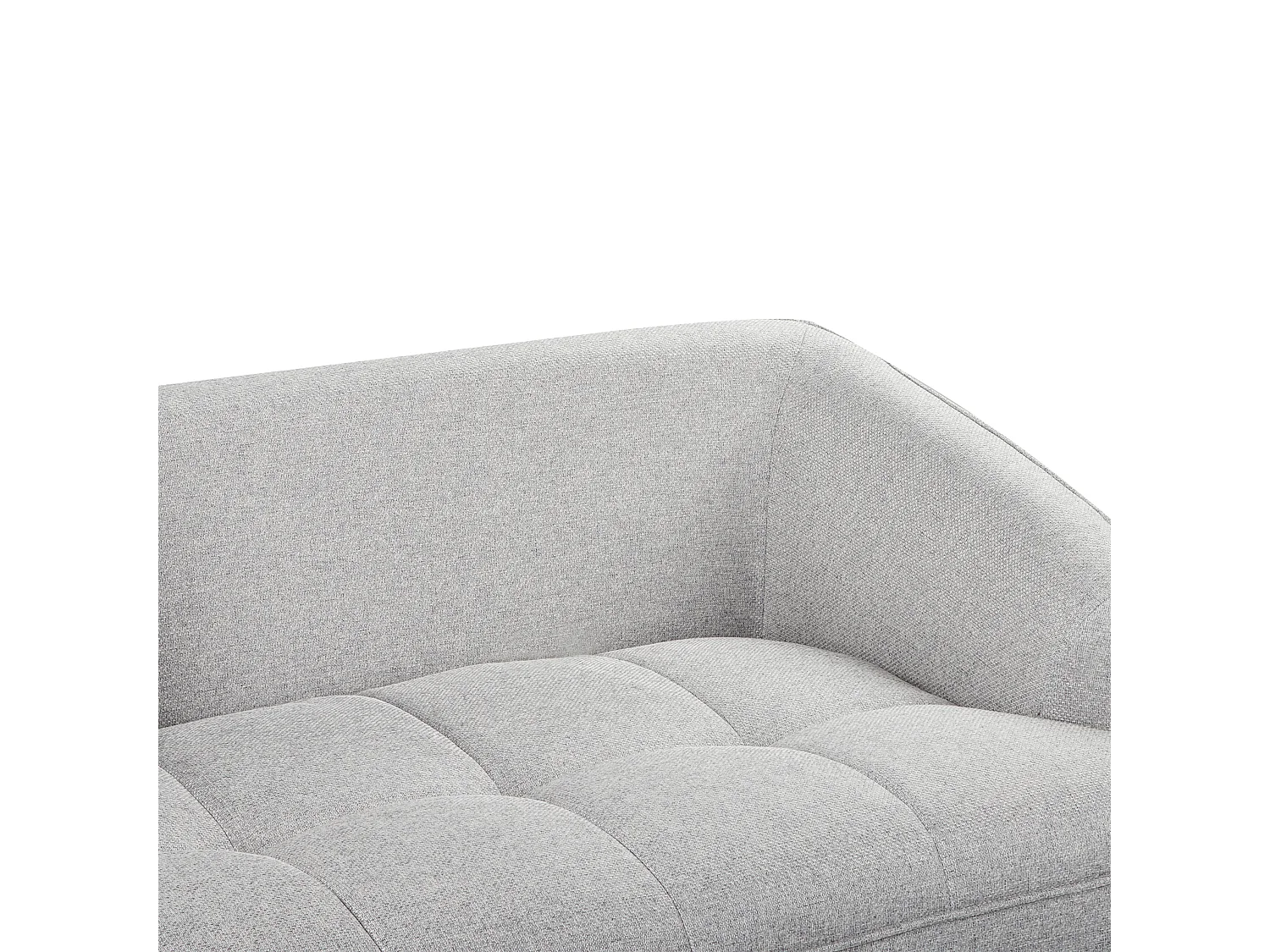 Sofa HOBRO Stoff Grau 3-Sitzer