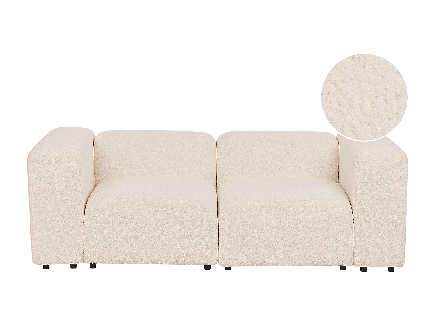 Canapé modulable 2 places FALSTERBO Bouclé Beige clair