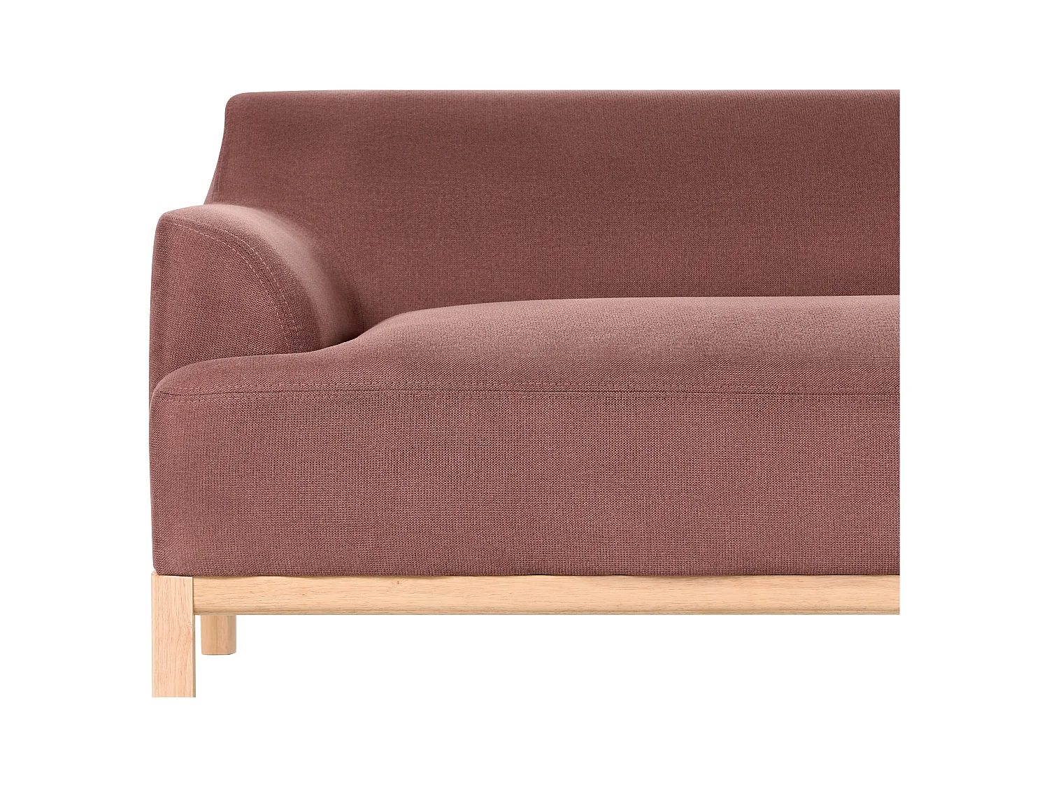 Canapé d'Angle à droite Pieds en Bois Meuble Coin de Salon en Tissu Polyester Rouge Bordeaux Sosjo