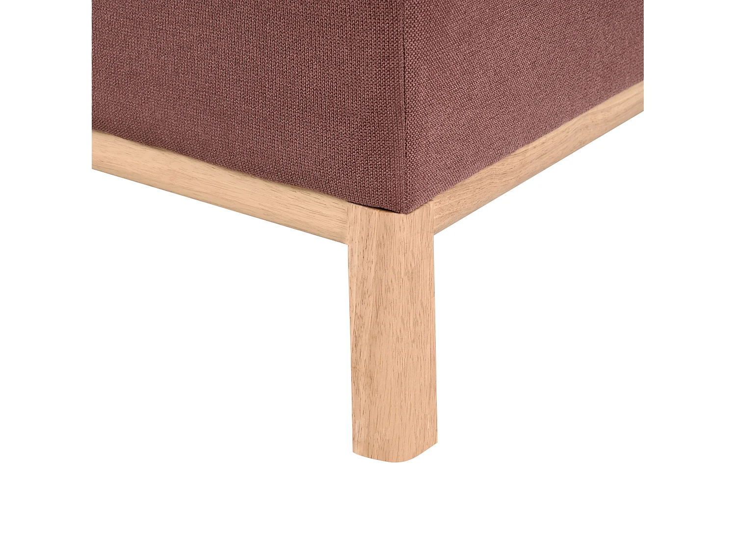 Canapé d\'Angle à droite Pieds en Bois Meuble Coin de Salon en Tissu Polyester Rouge Bordeaux Sosjo